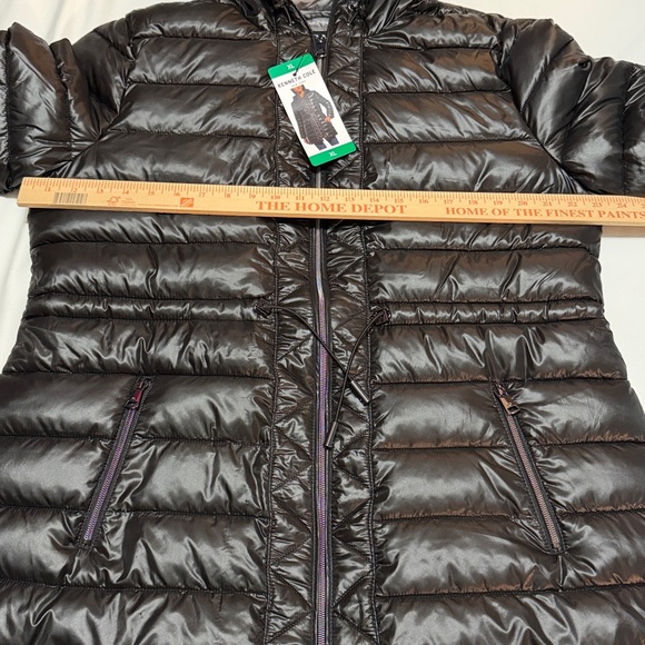 Kenneth Cole New York Full Zip Puffer Jacket with Hood Black Size XL - Picture 13 of 16